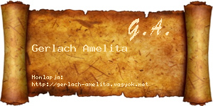 Gerlach Amelita névjegykártya